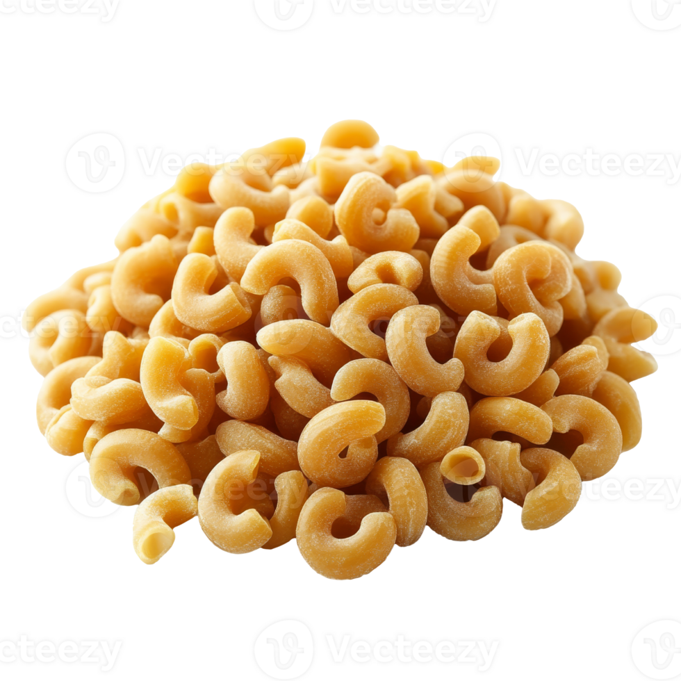 Cavatappi pasta neatly piled for cooking png