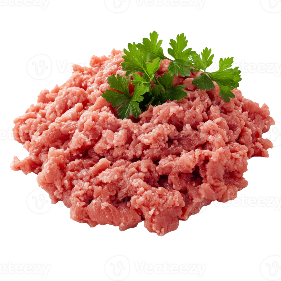 Fresh ground meat ready for meal preparation png