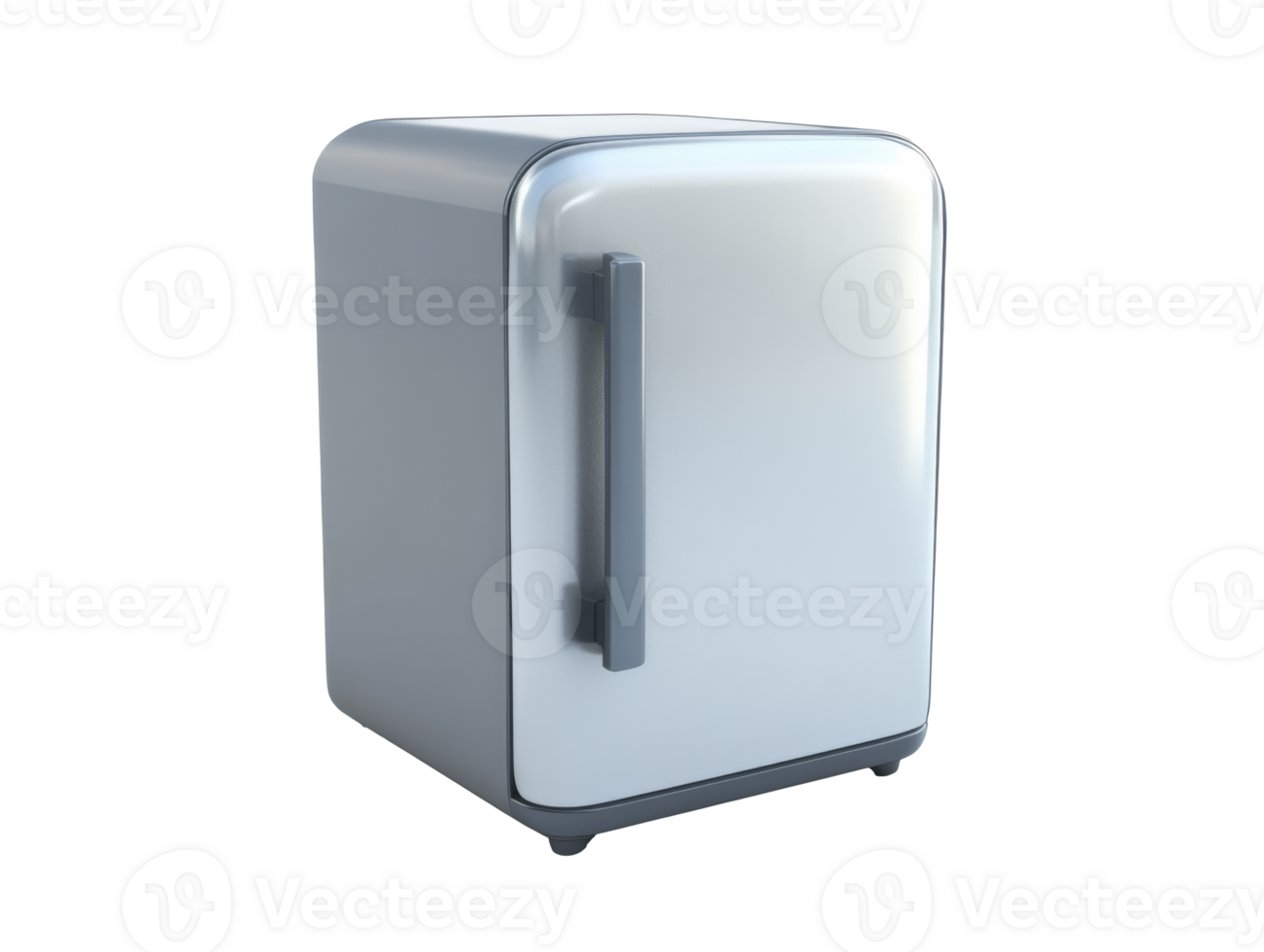 Modern retro fridge with clean lines png