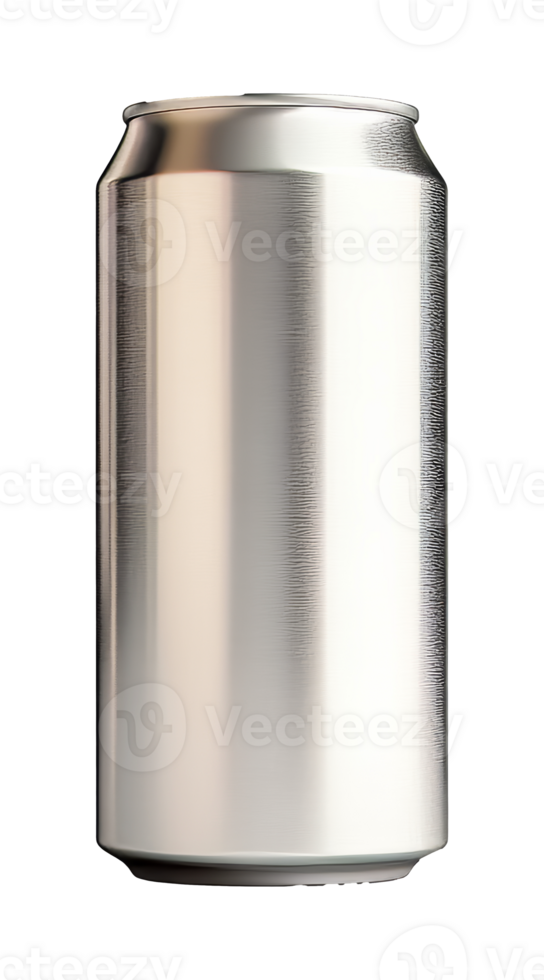Blank aluminum can ready for beverage filling png
