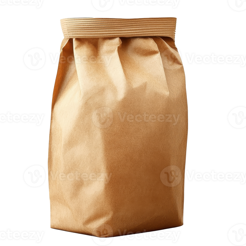 Brown paper bag in a neutral setting png