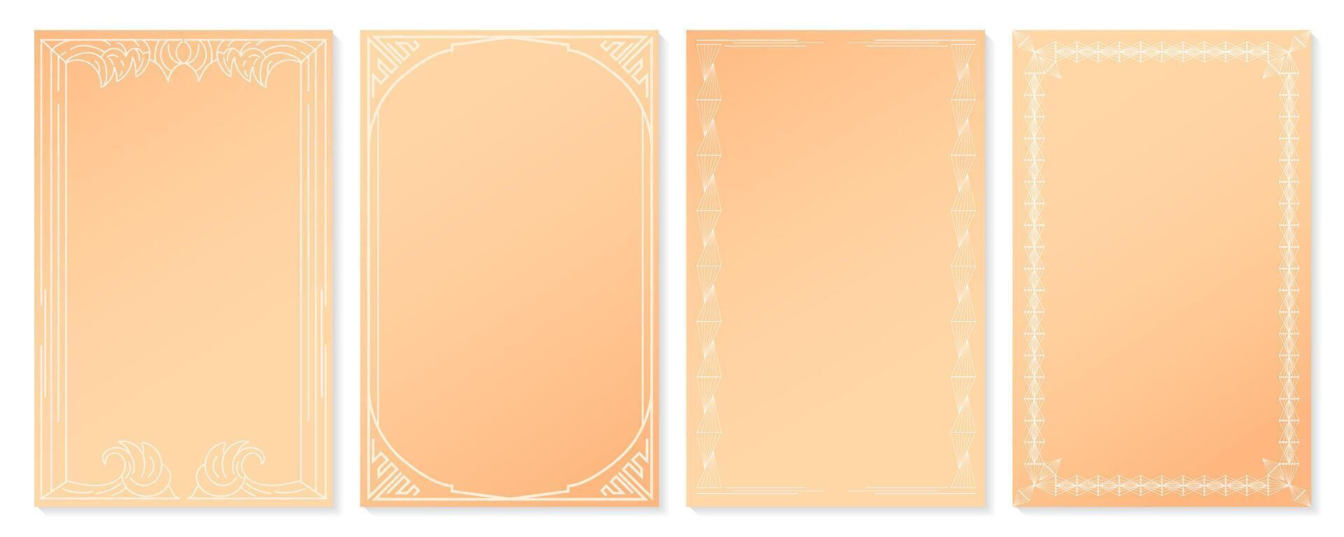 Set of borders with oriental ornaments. illustration. vector