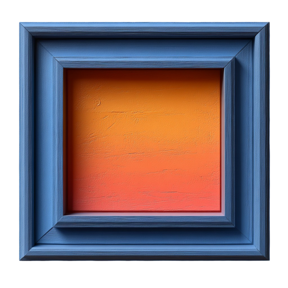 Blue and Orange Gradient Frame with Textured Background png