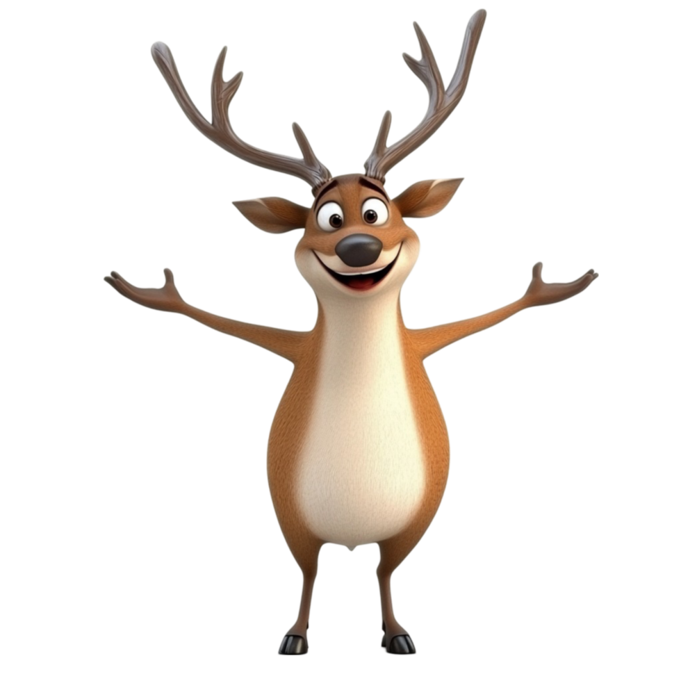 Adorable Rudolph the Red-Nosed Reindeer Drawing png