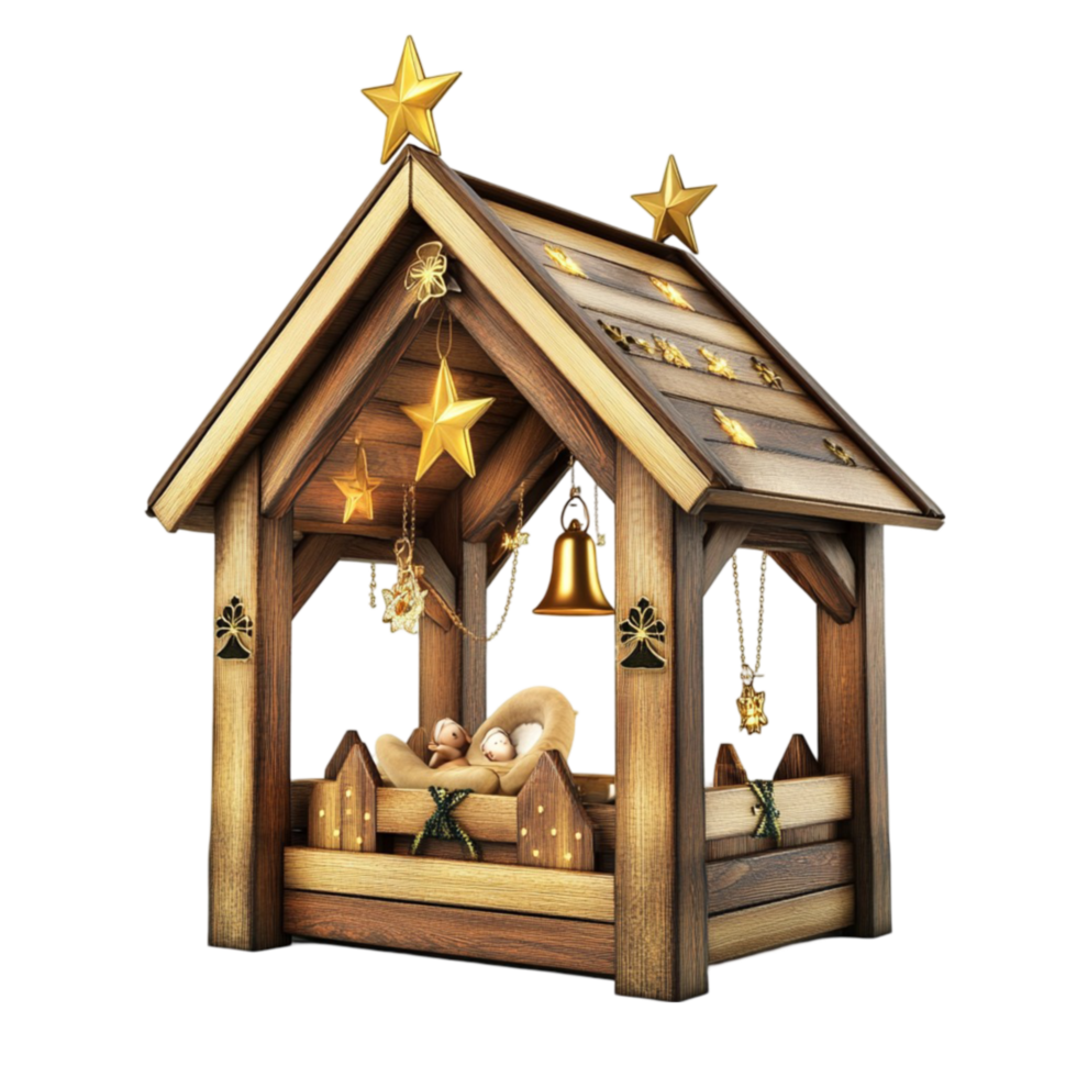 Nativity Scene of Baby Jesus and Mary Celebrating Christmas png