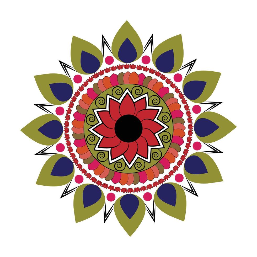 Beautiful and colorful mandala design vector