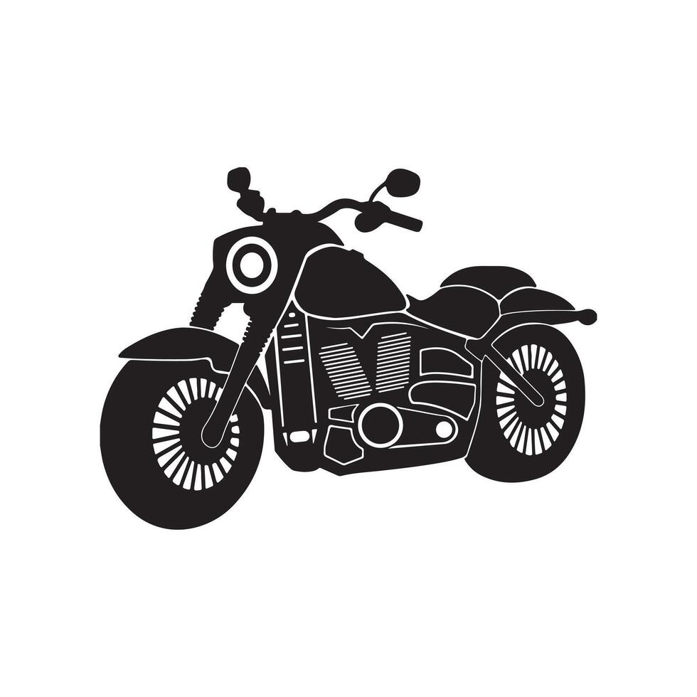 illustration of a classic motorcycle. the image has subtle shadows below the bike, giving it a slightly lifted look on a plain white background. vector