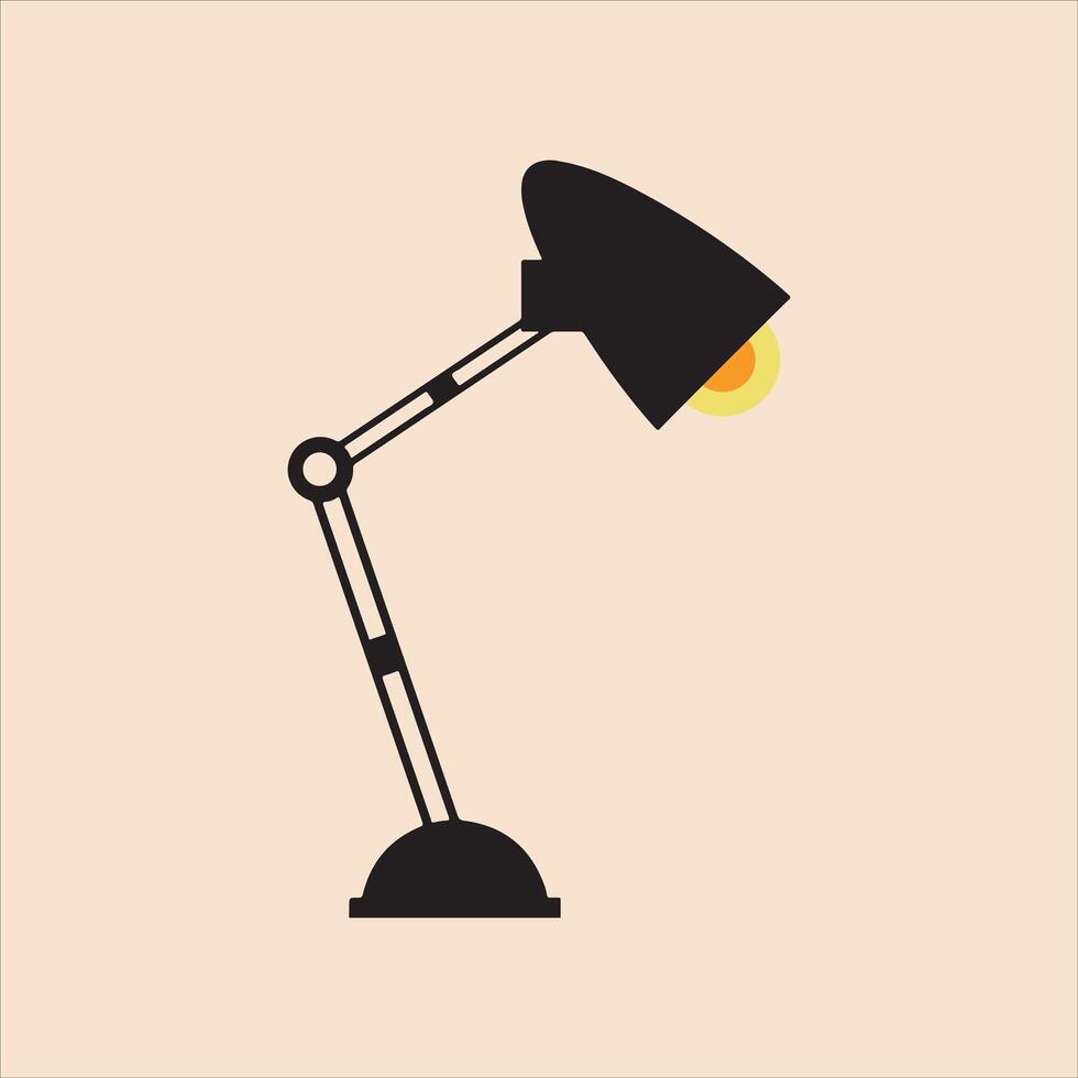 Color Table lamp art illustration vector