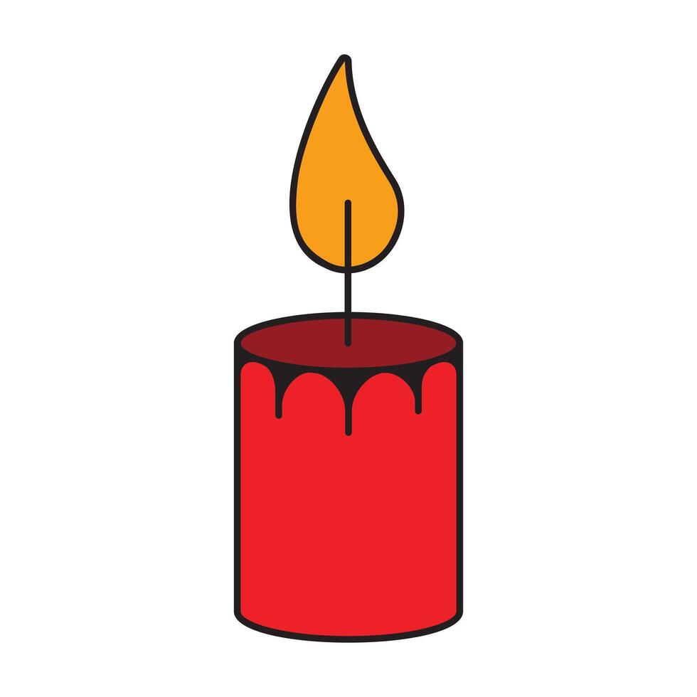 Candle Flat Icon vector