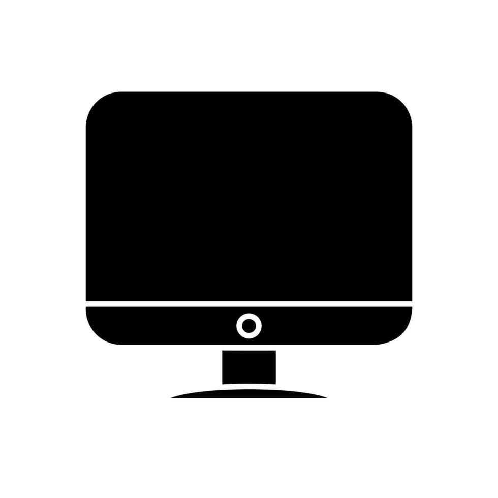 Computer monitor icon illustration vector