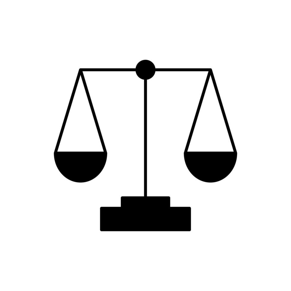 A scale of justice icon on a white background vector