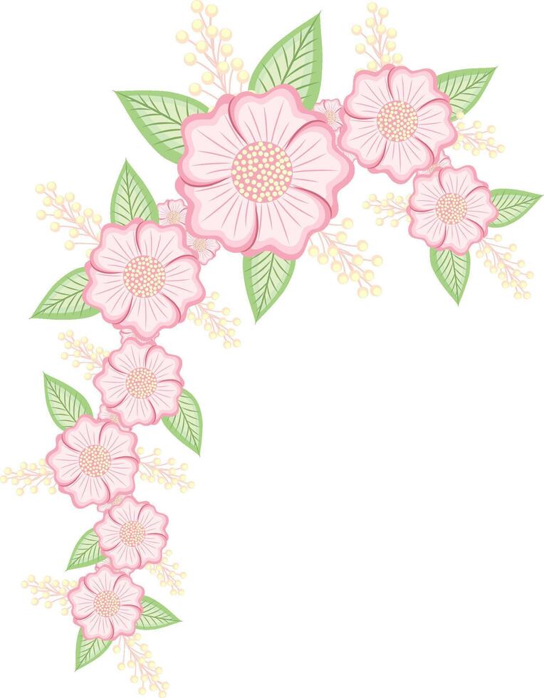 Flower Bouquet Decorative Frames. Beautiful Floral Vintage for Wedding Invitation. vector
