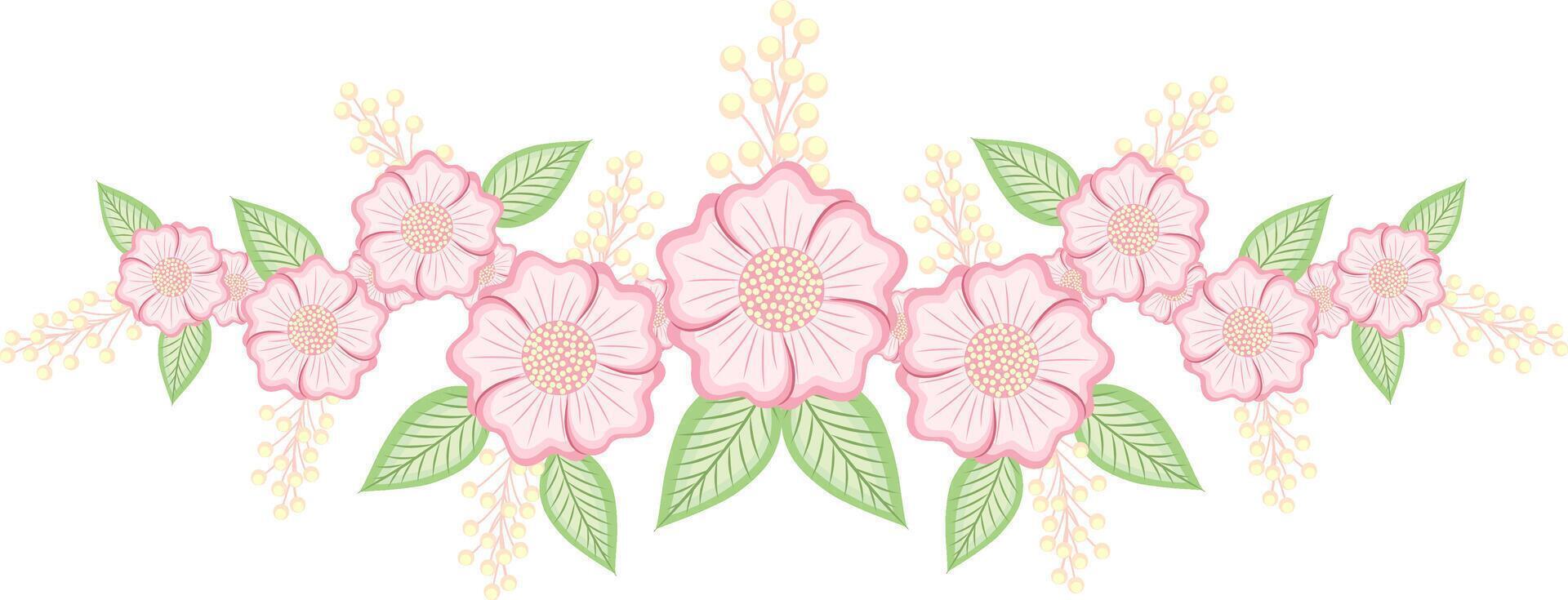 Flower Bouquet Decorative Frames. Beautiful Floral Vintage for Wedding Invitation Card. vector