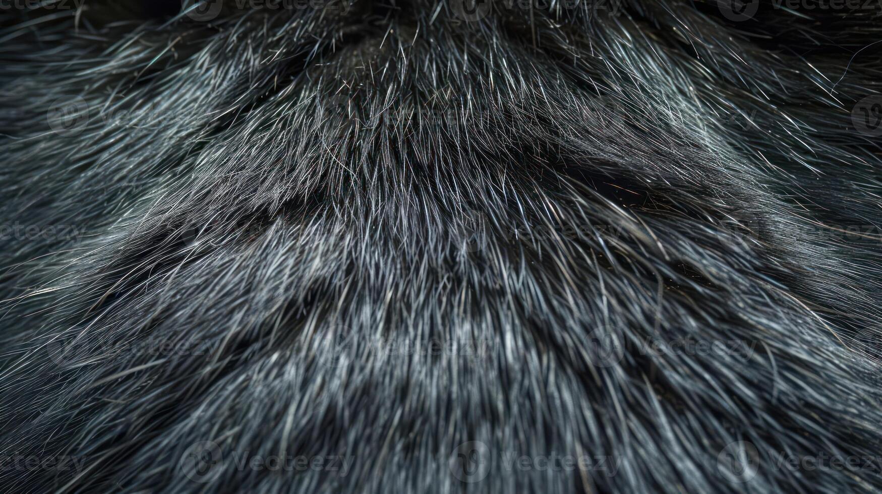 Close-up of soft black fur with a slight sheen. photo