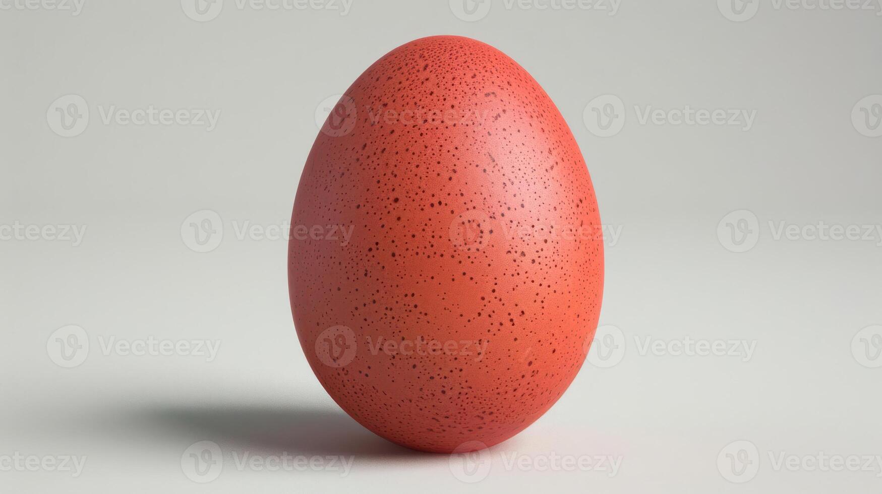A single red egg with a textured surface, isolated on a white background. photo