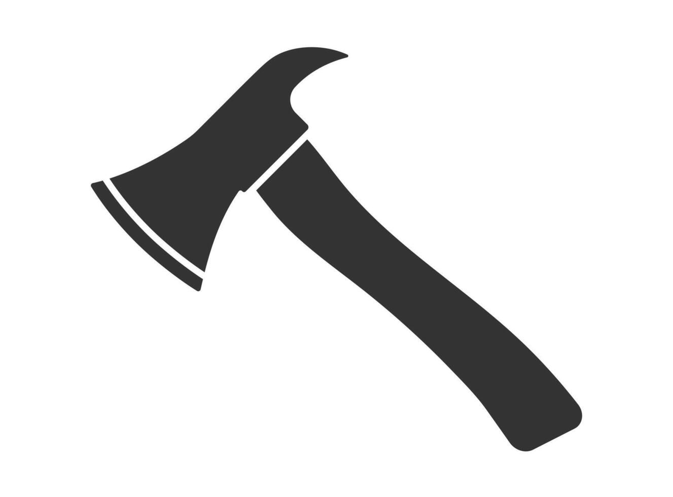 Fire axe icon symbol shape. Firefighter axe tool, fire department logo sign. illustration image. Isolated on white background. vector