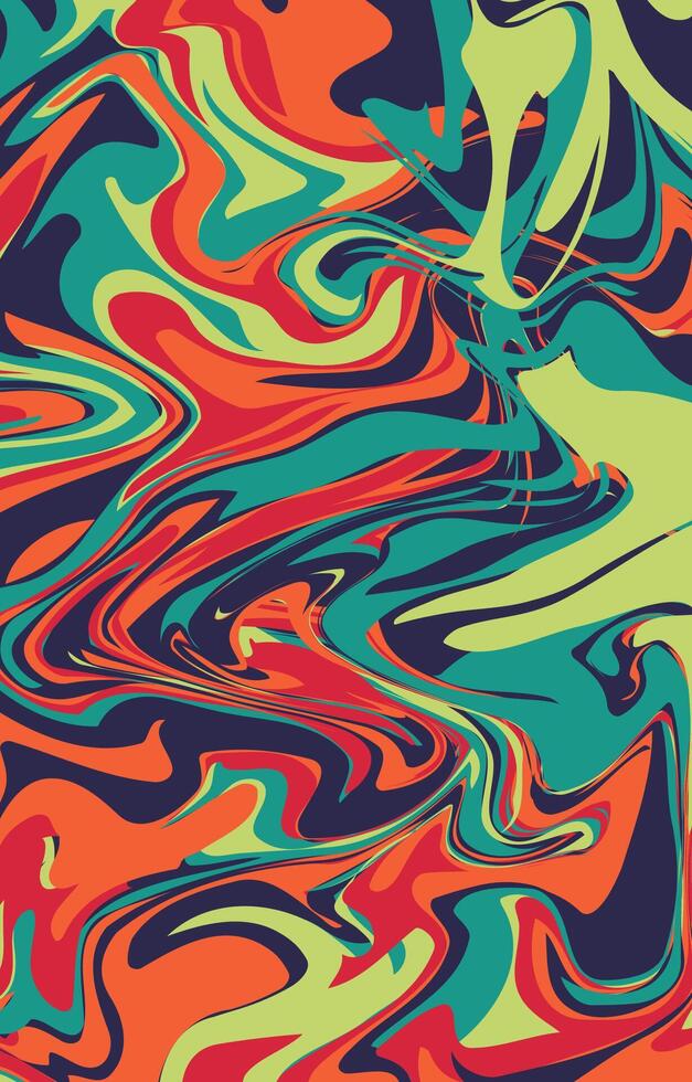 Psychedelic, vibrant with swirls of colour. abstract shapes and three-layer design Perfect for music festival posters and retro-inspired art. It has a beautiful and powerful appearance. vector