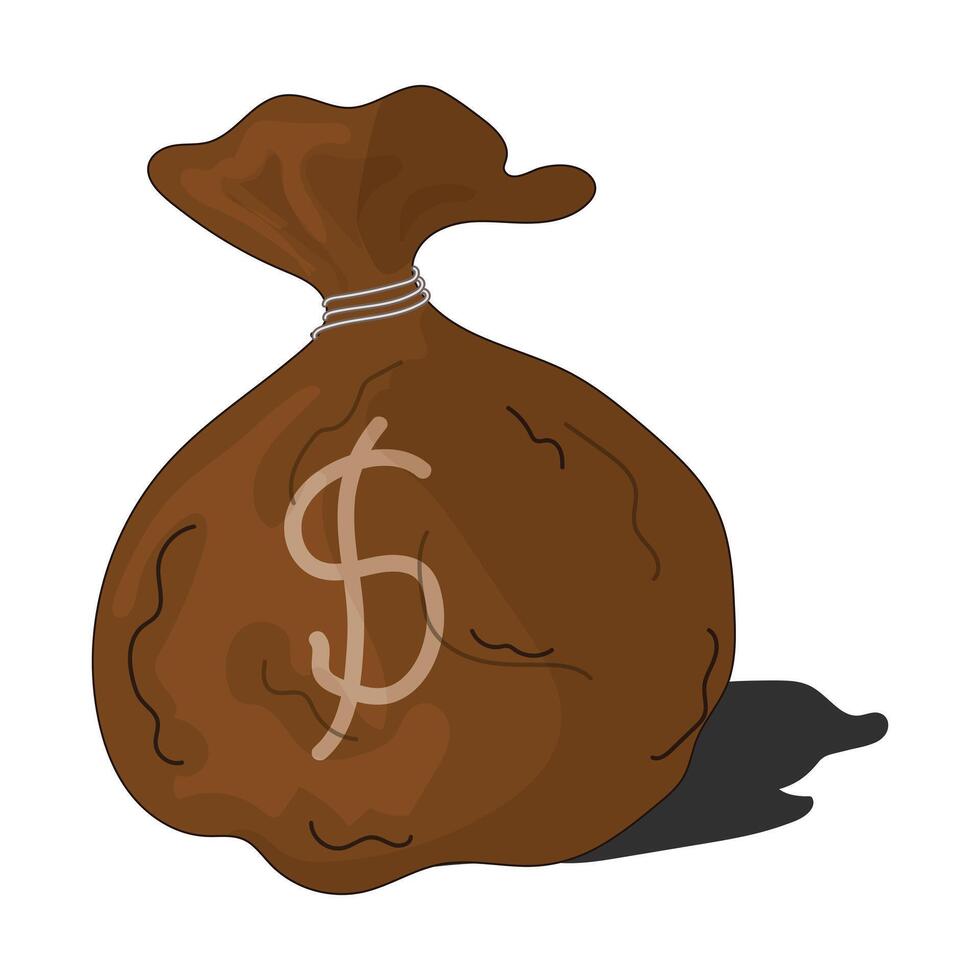 Money bag with dollar sign vector