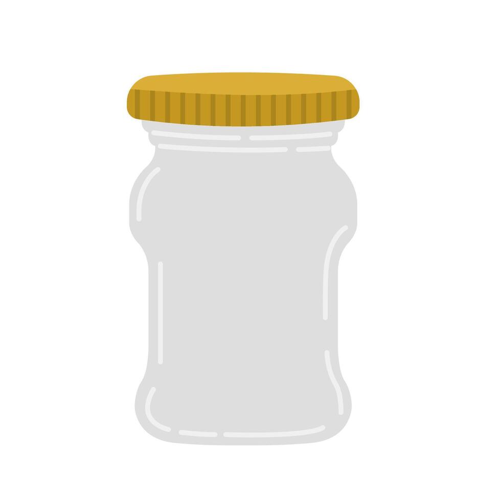 Simple Glass Jar vector