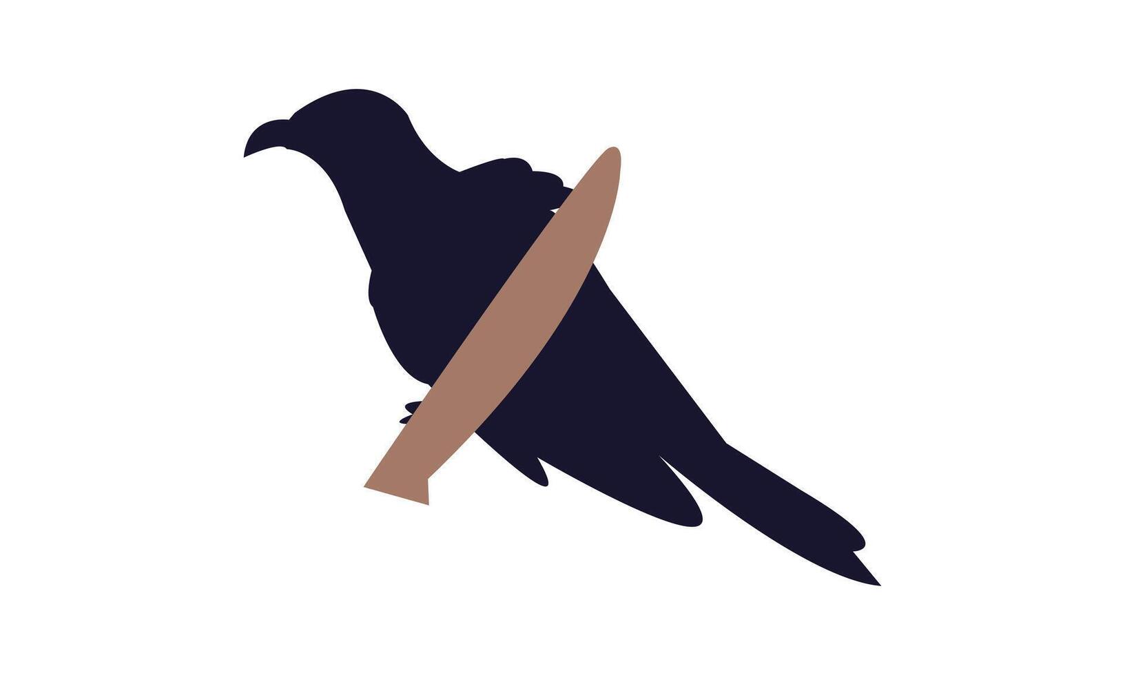 Cuckoo Black Silhouette Design vector