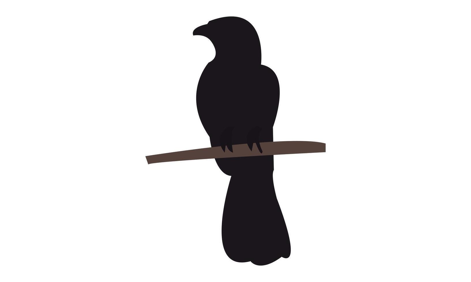 Sitting Cuckoo Black Silhouette Design vector