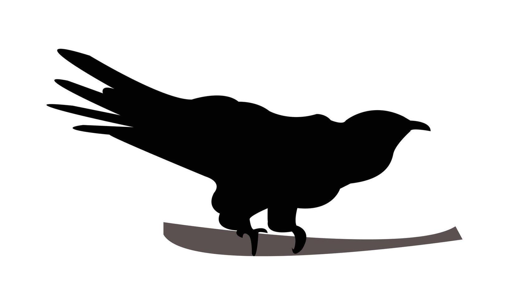 Cuckoo Black Silhouette Design And Illustration vector
