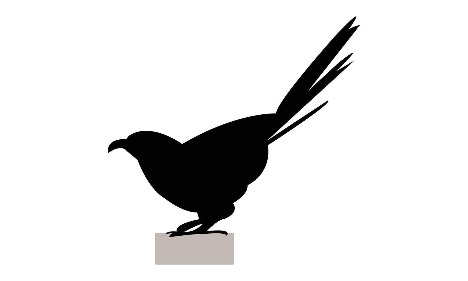 Crow Pheasant Silhouette vector