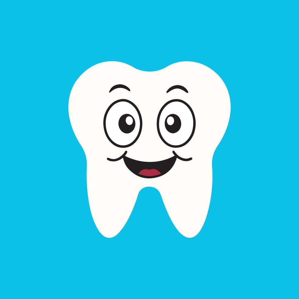 funny teeth icon. vector
