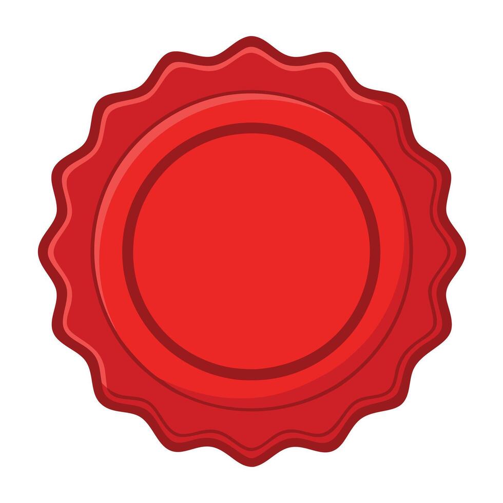 a red seal with a flat top vector