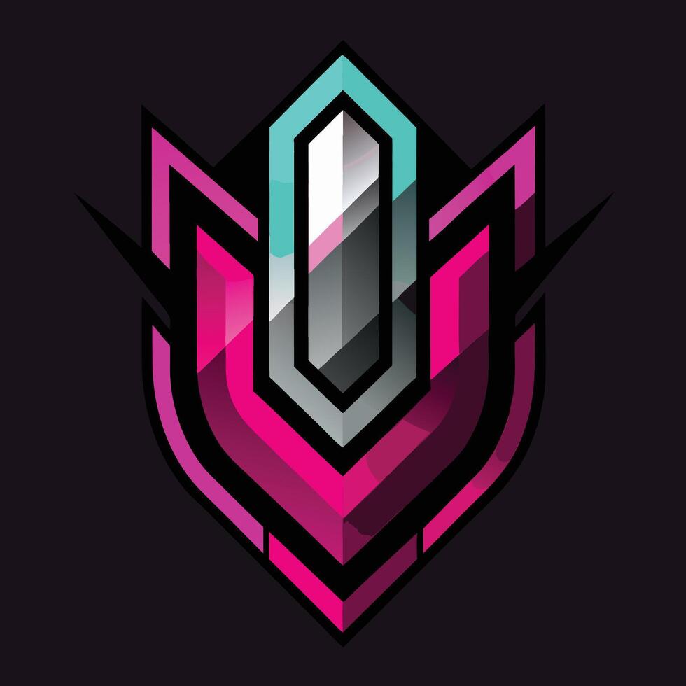 Letter u. Round icons with color gradients vector