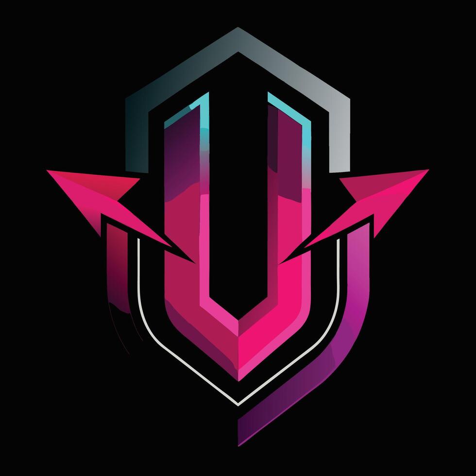 the logo for the u esports team vector