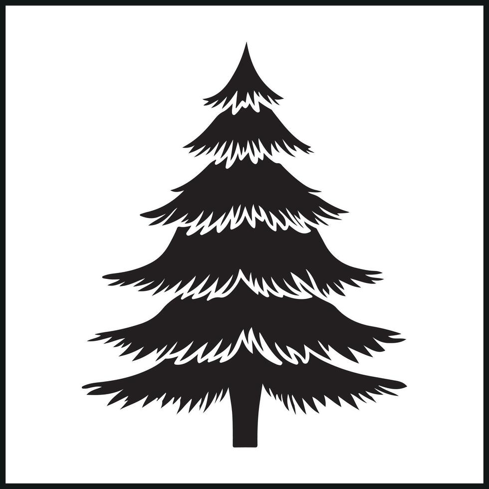 Christmas tree Shape Silhouette vector