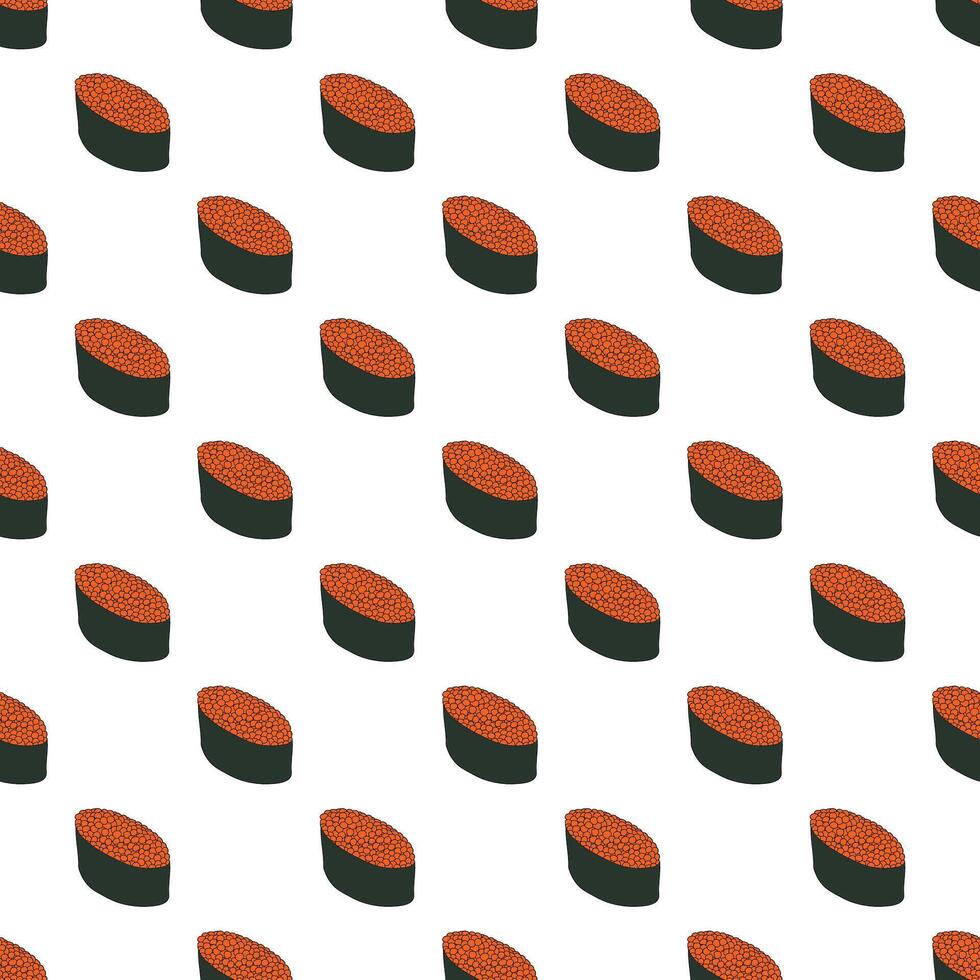 Seamless pattern with sushi for decorative print, wrapping paper, menu, wallpaper and fabric vector
