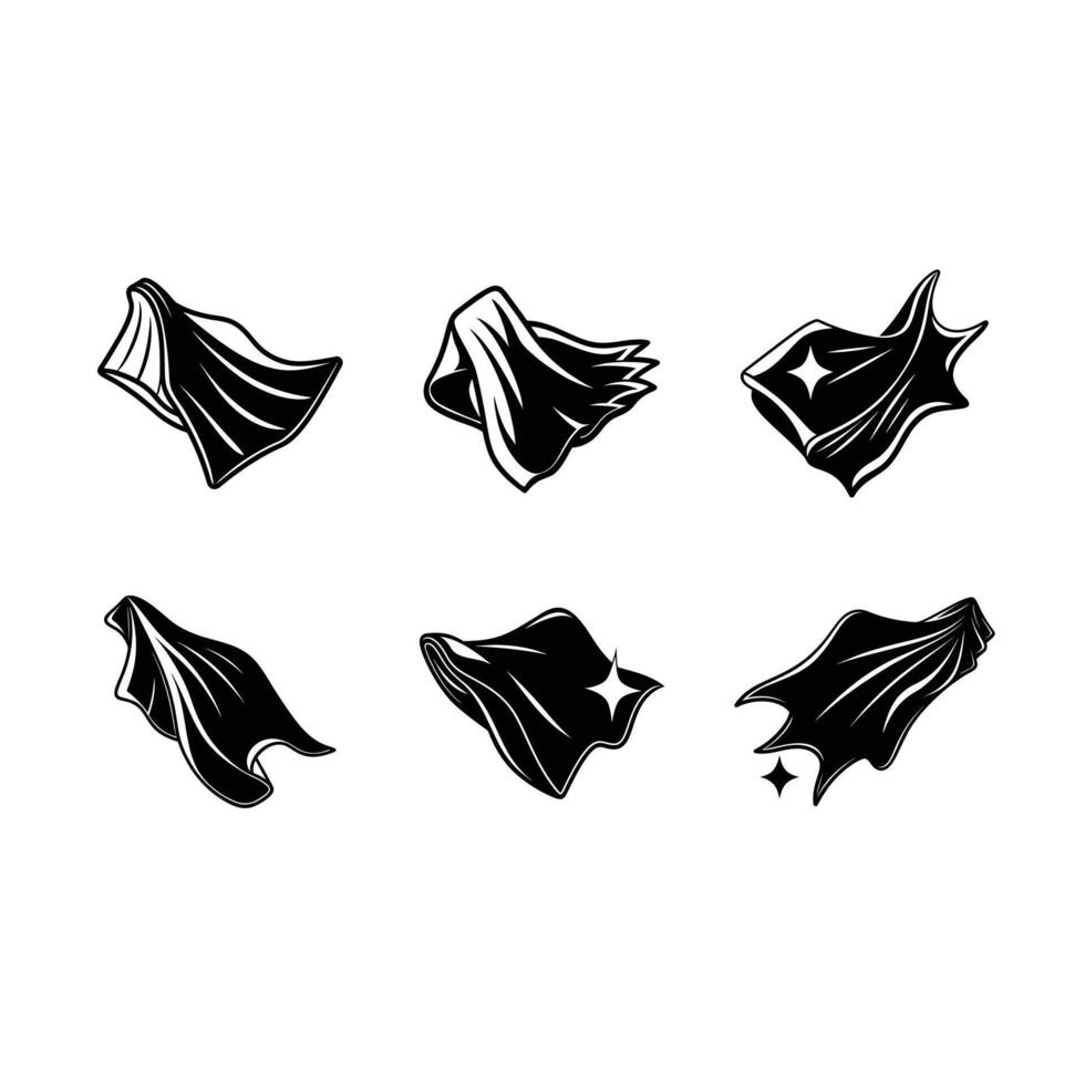 Cleaning Cloth - and Linocut Silhouette Design vector