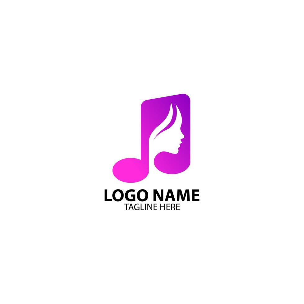 note women logo design vector