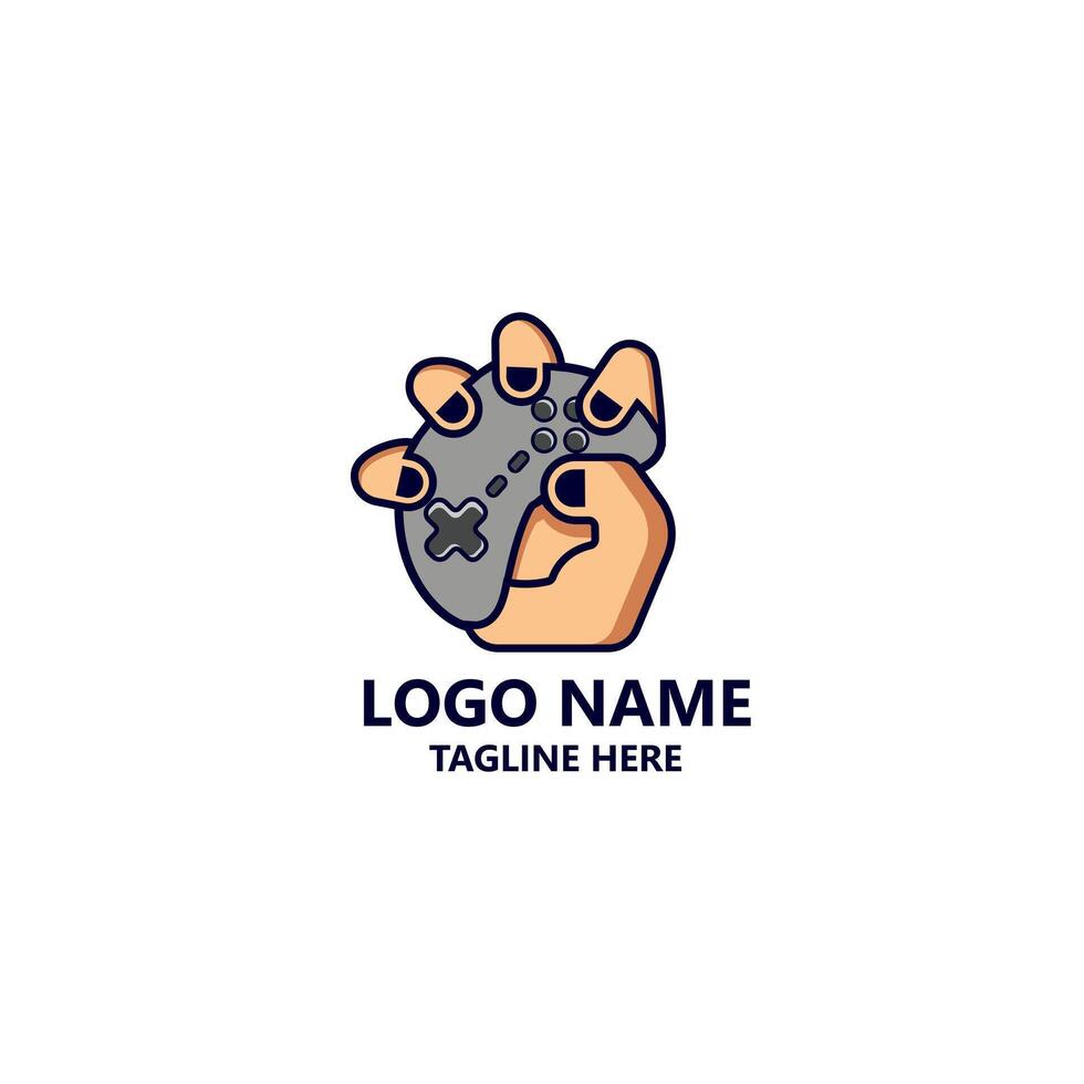 hand console logo design vector