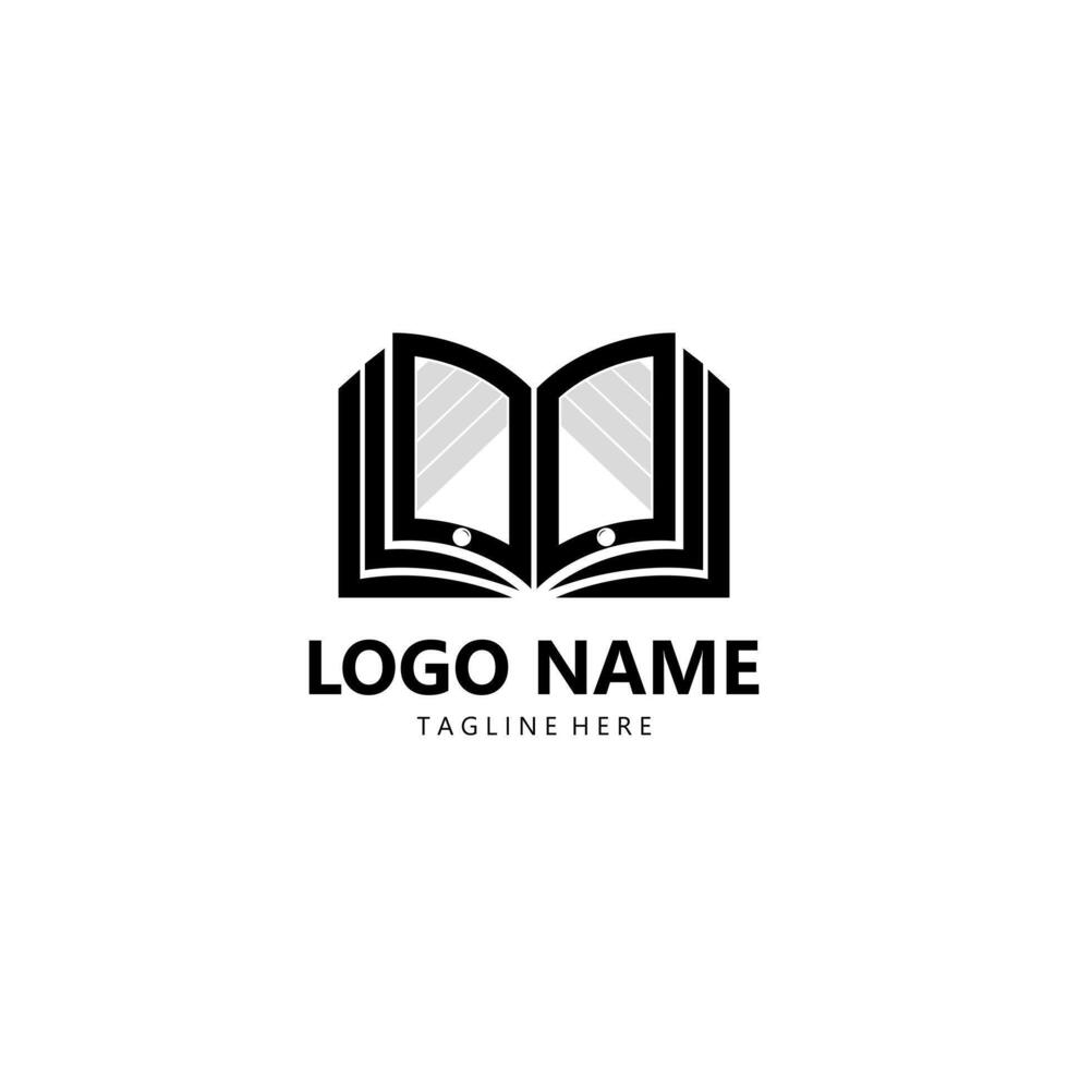 mobile book logo design vector