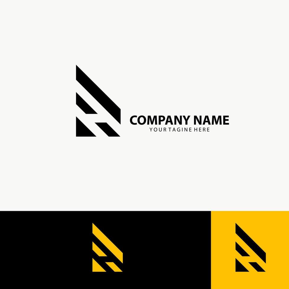 letter RH logo design vector