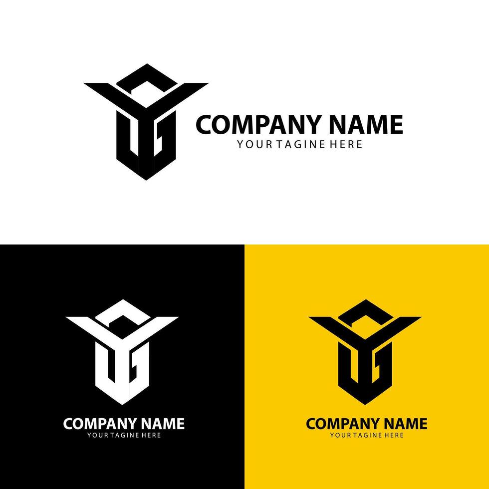 letter GY logo design vector