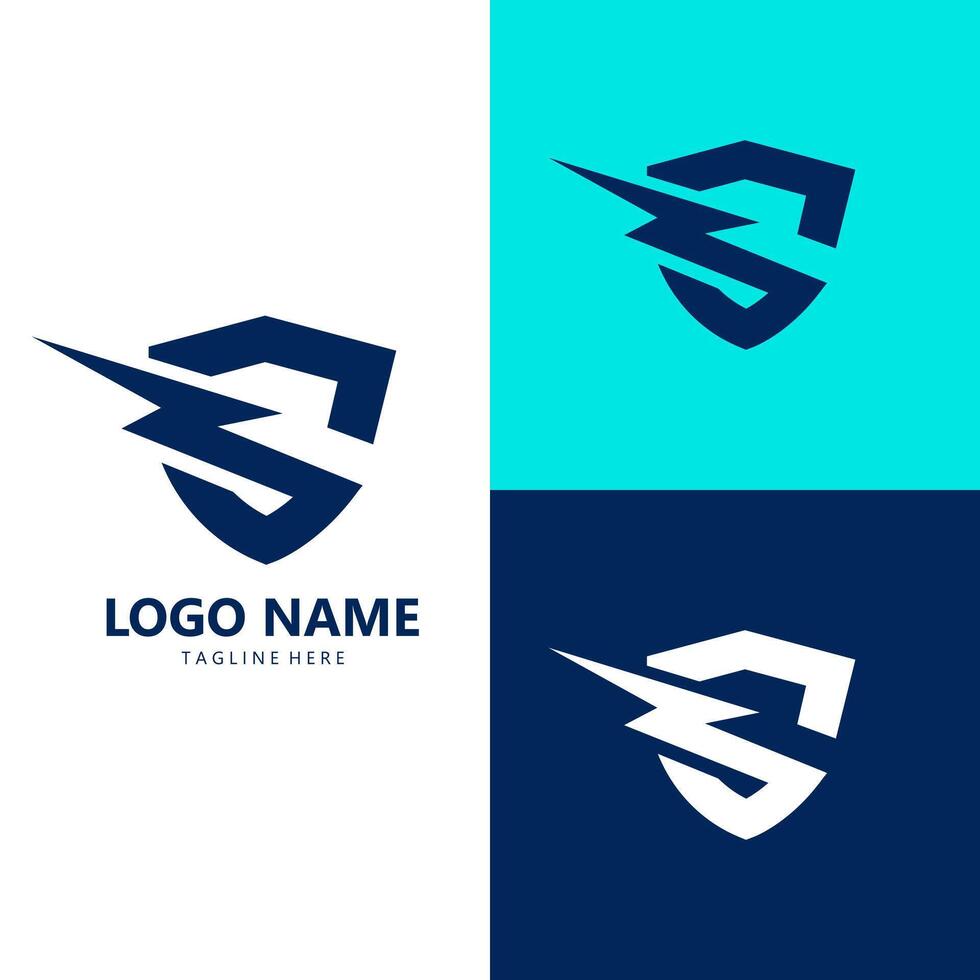 letter S flash logo design vector