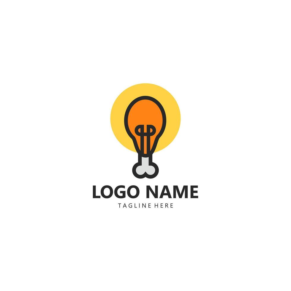 thigh lights logo design vector