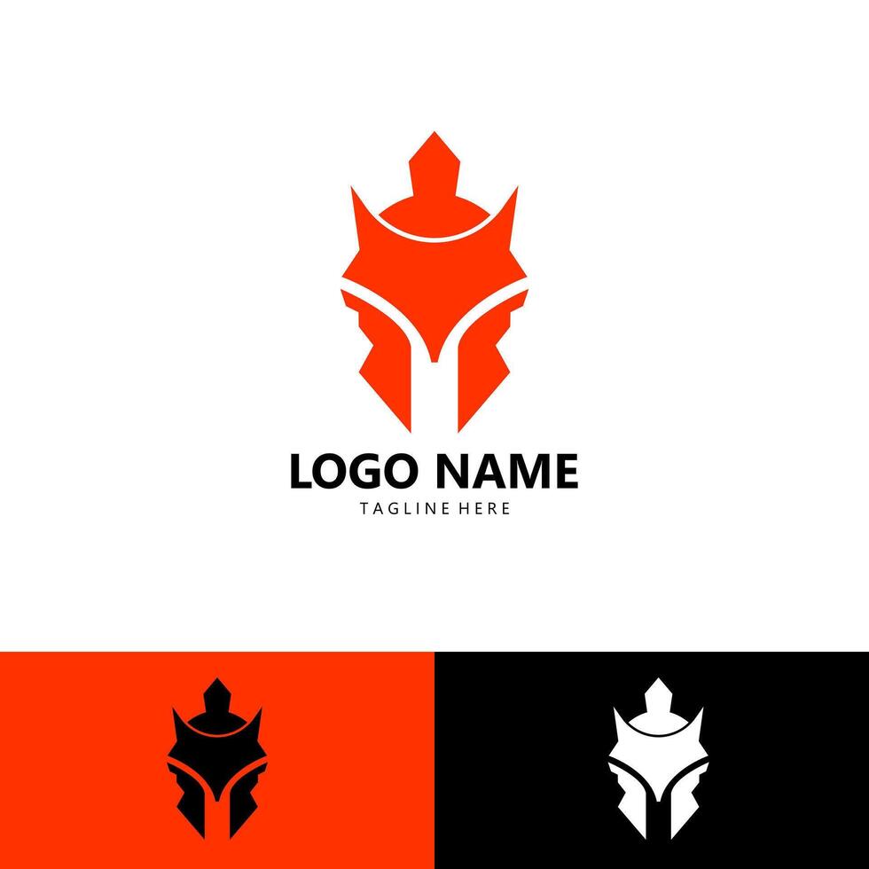 Spartan Fox logo design vector