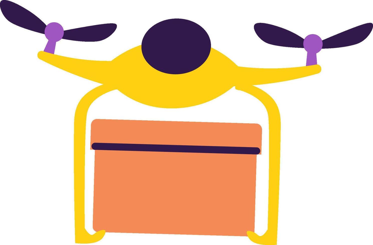 Simple Drone with Propellers vector