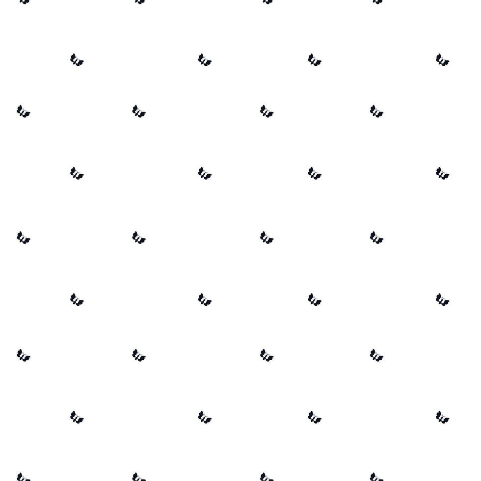 Tiny Butterflies Black White Pattern vector