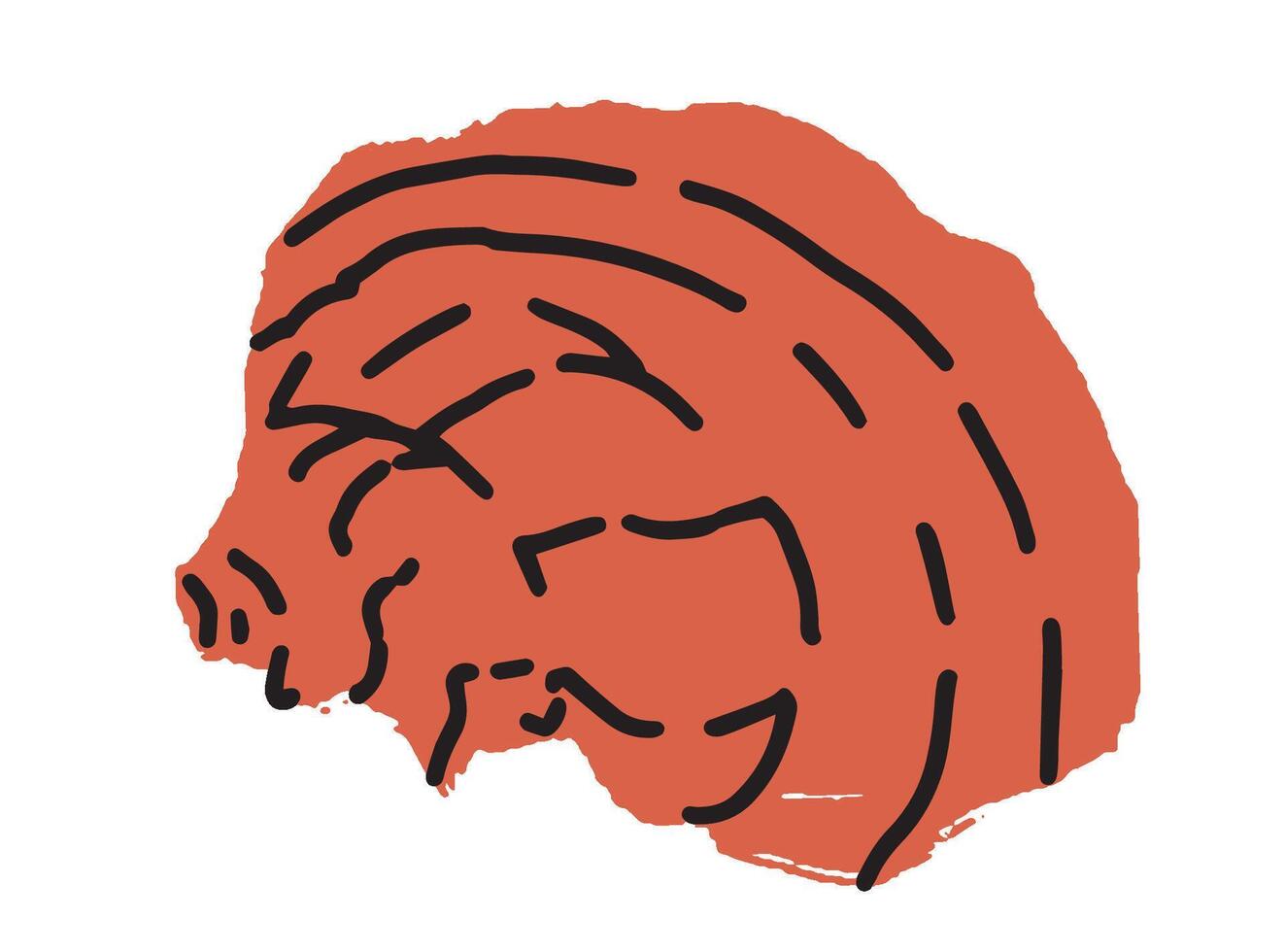 Spiral orange shell art vector