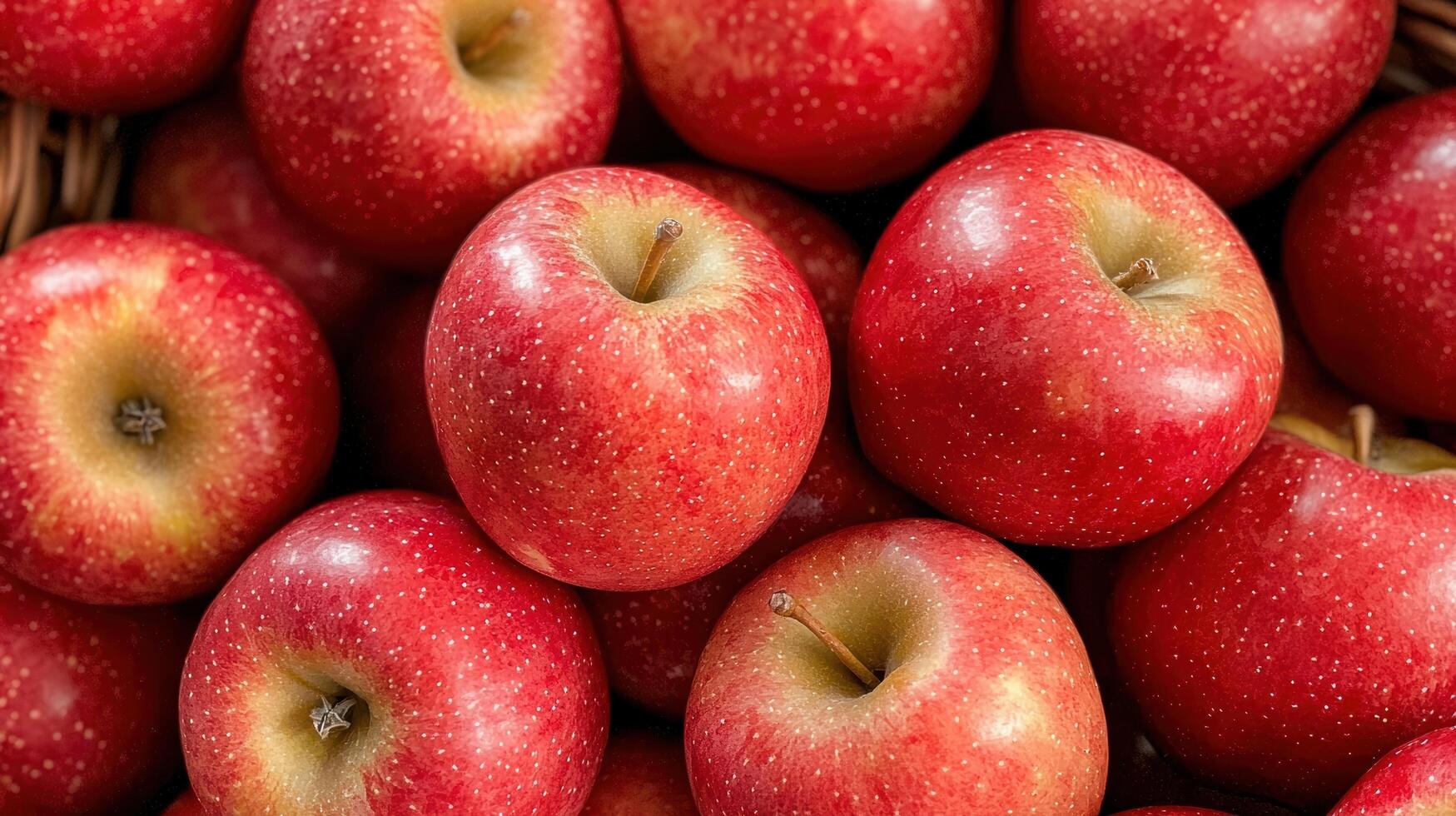 Close up of fresh red apples photo