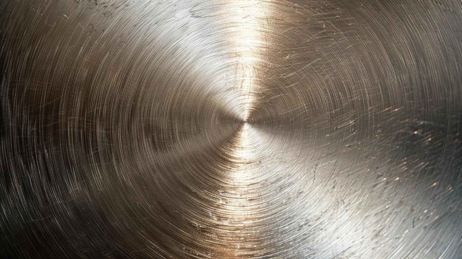 Concentric metal texture with radial brushed pattern photo
