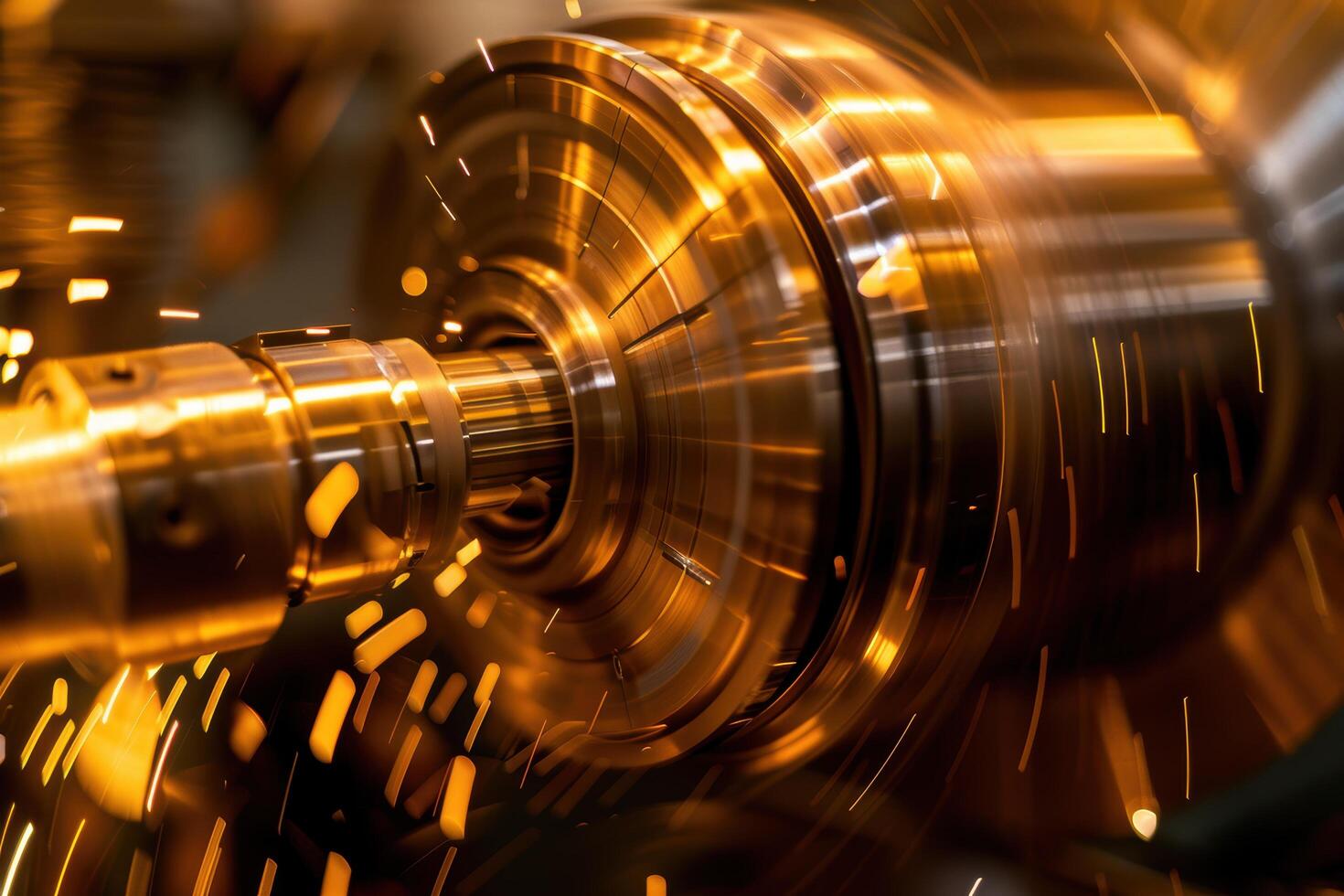 Spinning industrial machinery in motion photo