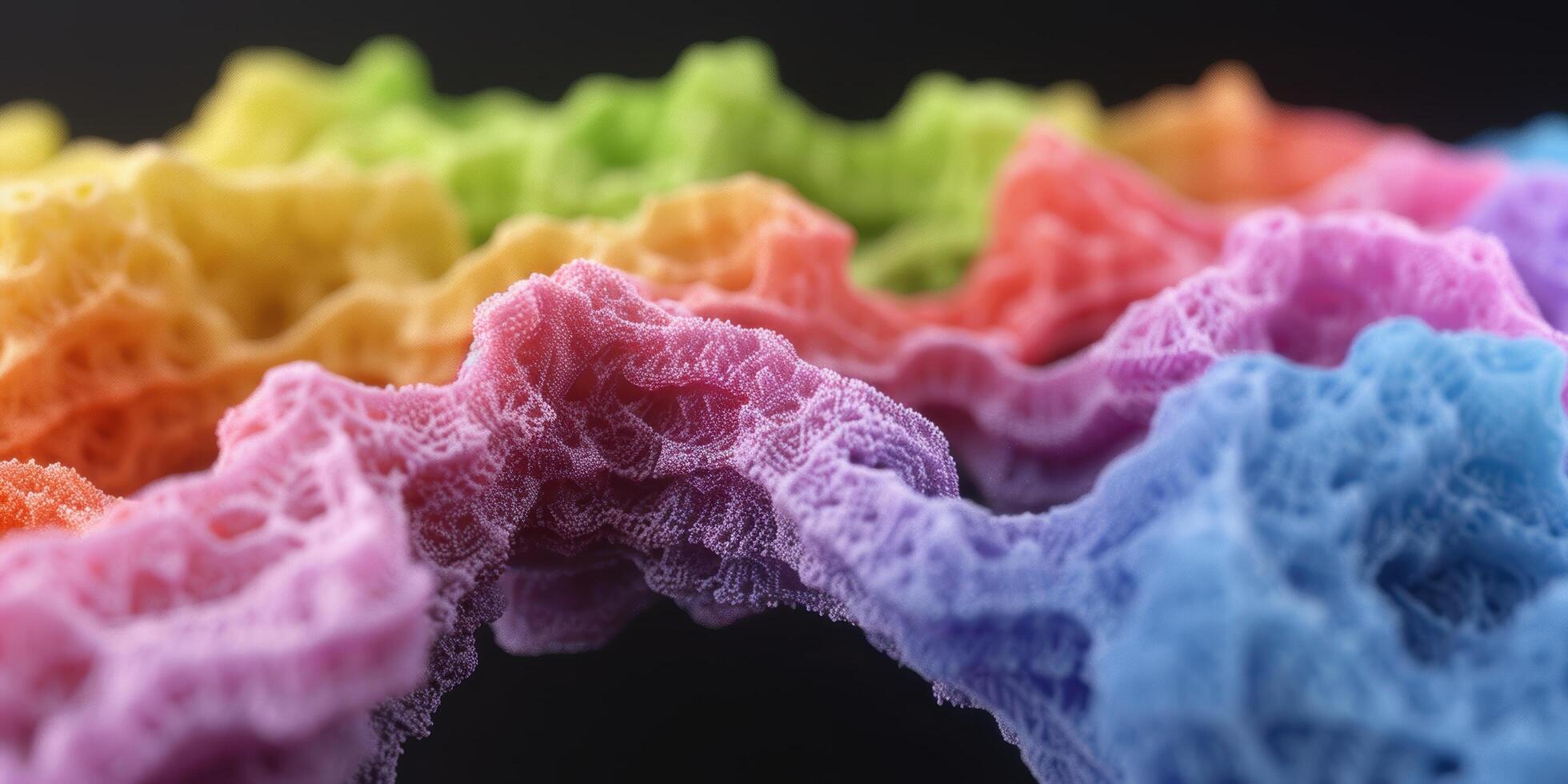 Colorful Lace Fabric Texture photo
