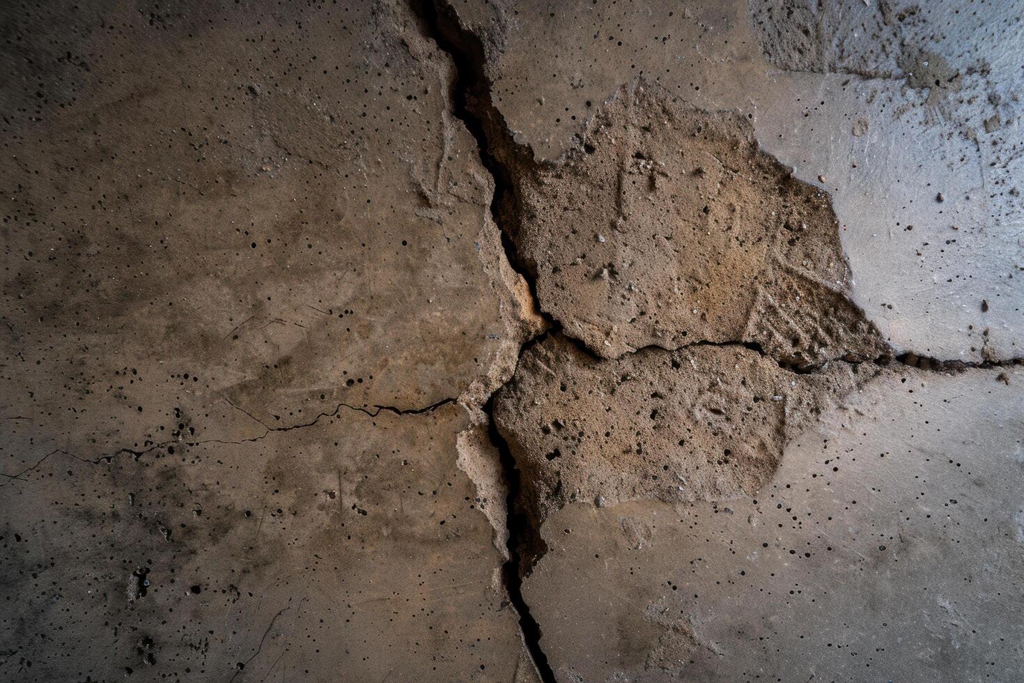 Cracked concrete wall texture background photo